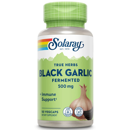 SOLARAY Black Garlic 500 mg bottle – front view