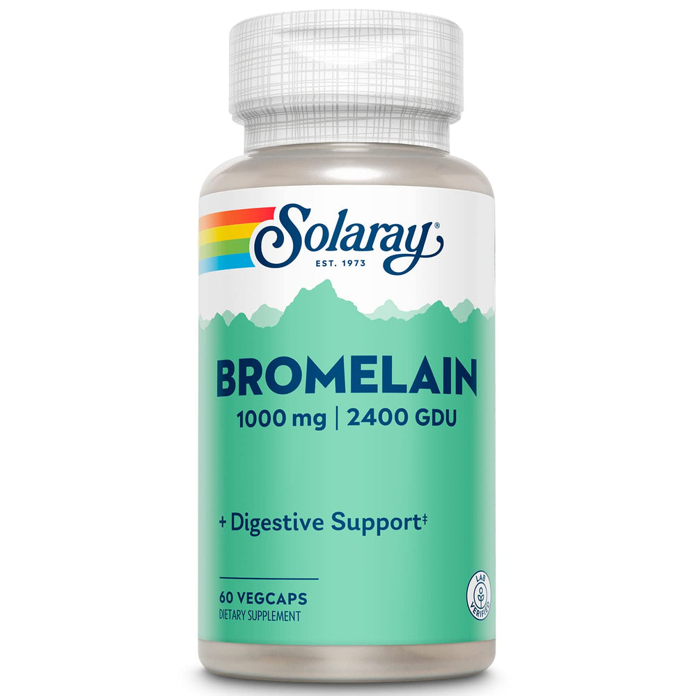 SOLARAY Bromelain Supplement 1000mg bottle 60 count