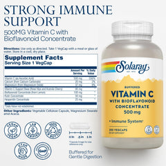SOLARAY Buffered Vitamin C 500mg bottle front view