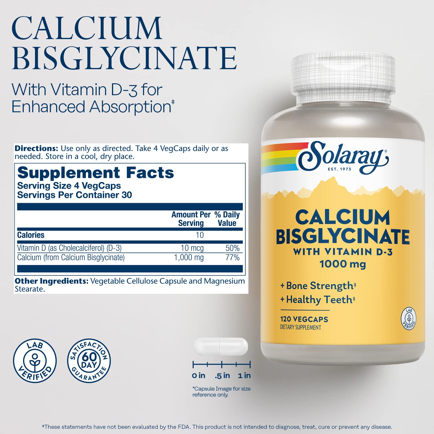Graphic showing calcium bisglycinate chelated with glycine for enhanced absorption