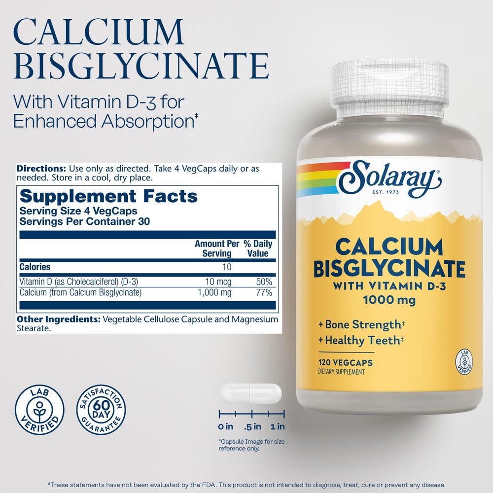 Graphic showing calcium bisglycinate chelated with glycine for enhanced absorption