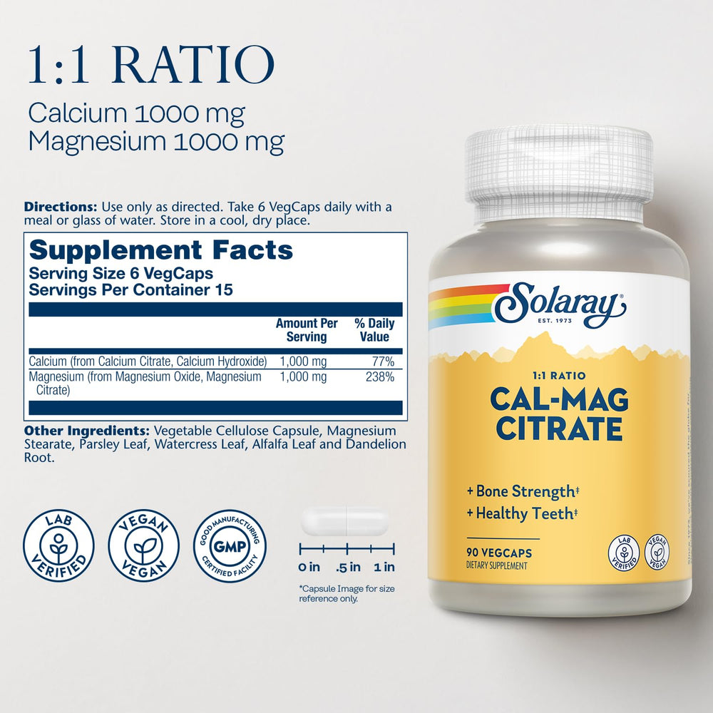 Close-up of Cal Mag Citrate tablets