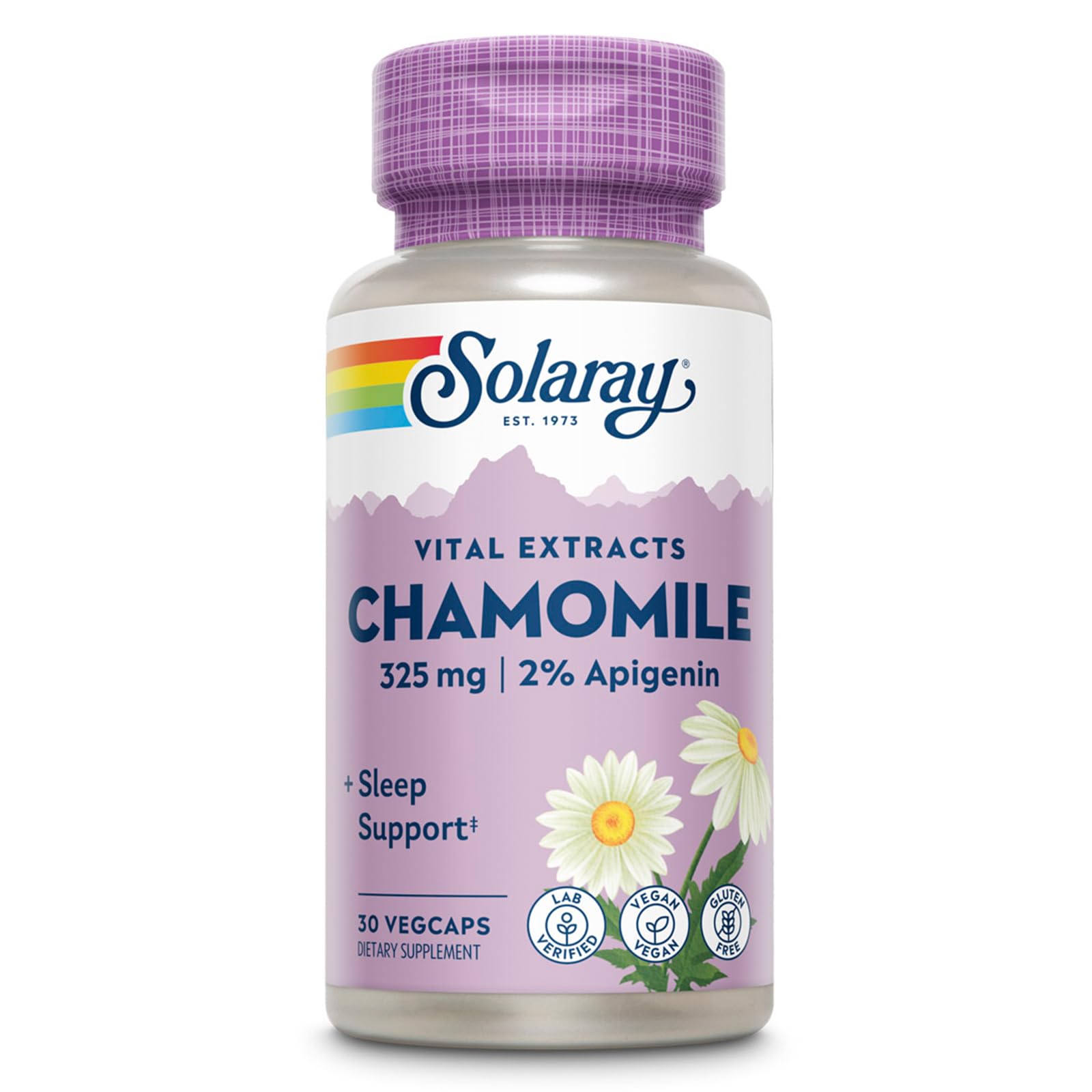SOLARAY Chamomile Extract 325 mg VegCap bottle front