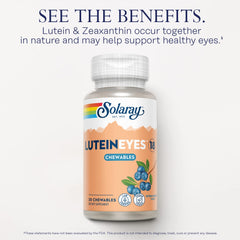 Lutein Eyes blend ingredients: spinach, blueberry, rosemary, bilberry