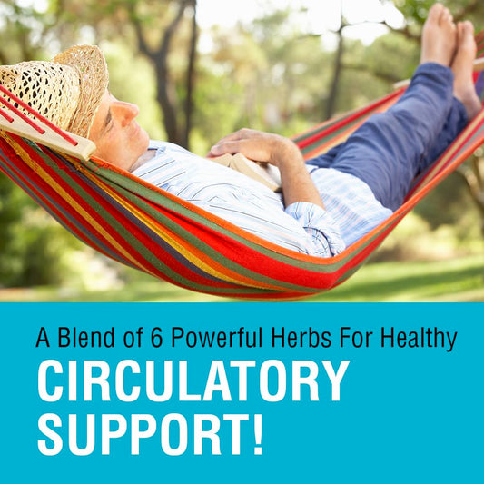 Close-up of capsules and herb blend from SOLARAY Circulation Blend SP-11B