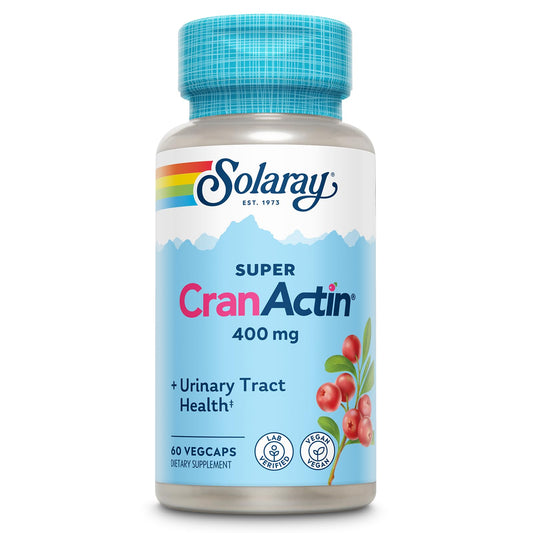 SOLARAY CranActin Cranberry Extract 400mg bottle - front view - 60 VegCaps