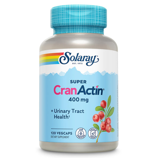 SOLARAY CranActin Cranberry Extract 400mg bottle label