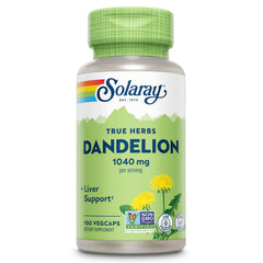 SOLARAY Dandelion Root Supplement bottle showing 1,040 mg per serving