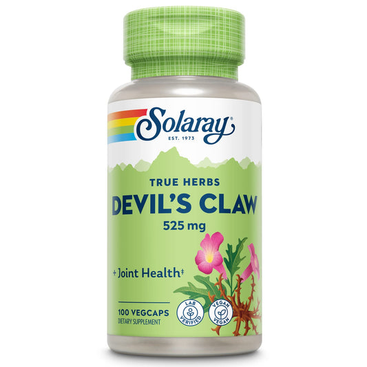 SOLARAY Devils Claw Root 525mg bottle label