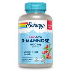 Solaray D-Mannose CranActin bottle with capsules for urinary health support.