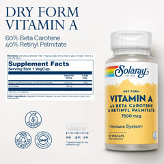 Close-up of dry-form Vitamin A capsules