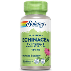 SOLARAY Echinacea Angustifolia & Purpurea Root Veg Cap bottle front view
