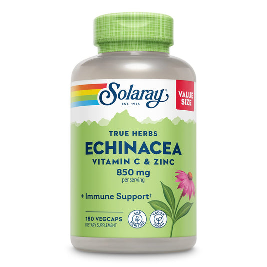 SOLARAY Echinacea Vitamin C & Zinc 850mg bottle – front view