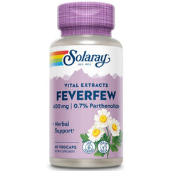 Bottle of SOLARAY Feverfew Extract 400 mg - front view
