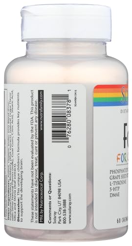 60-count bottle of SOLARAY Focus for Children Supplements