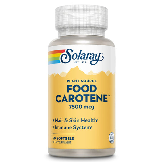 SOLARAY Food Carotene bottle label