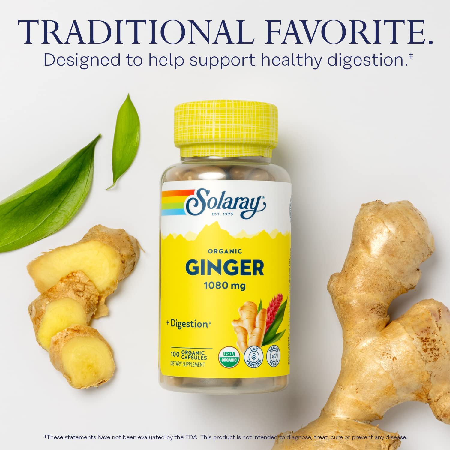Ginger root capsules supporting joint health