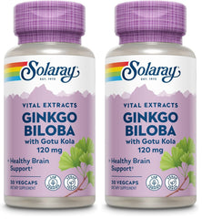 Solaray Ginkgo Biloba with Gotu Kola bottle (Pack of 2)
