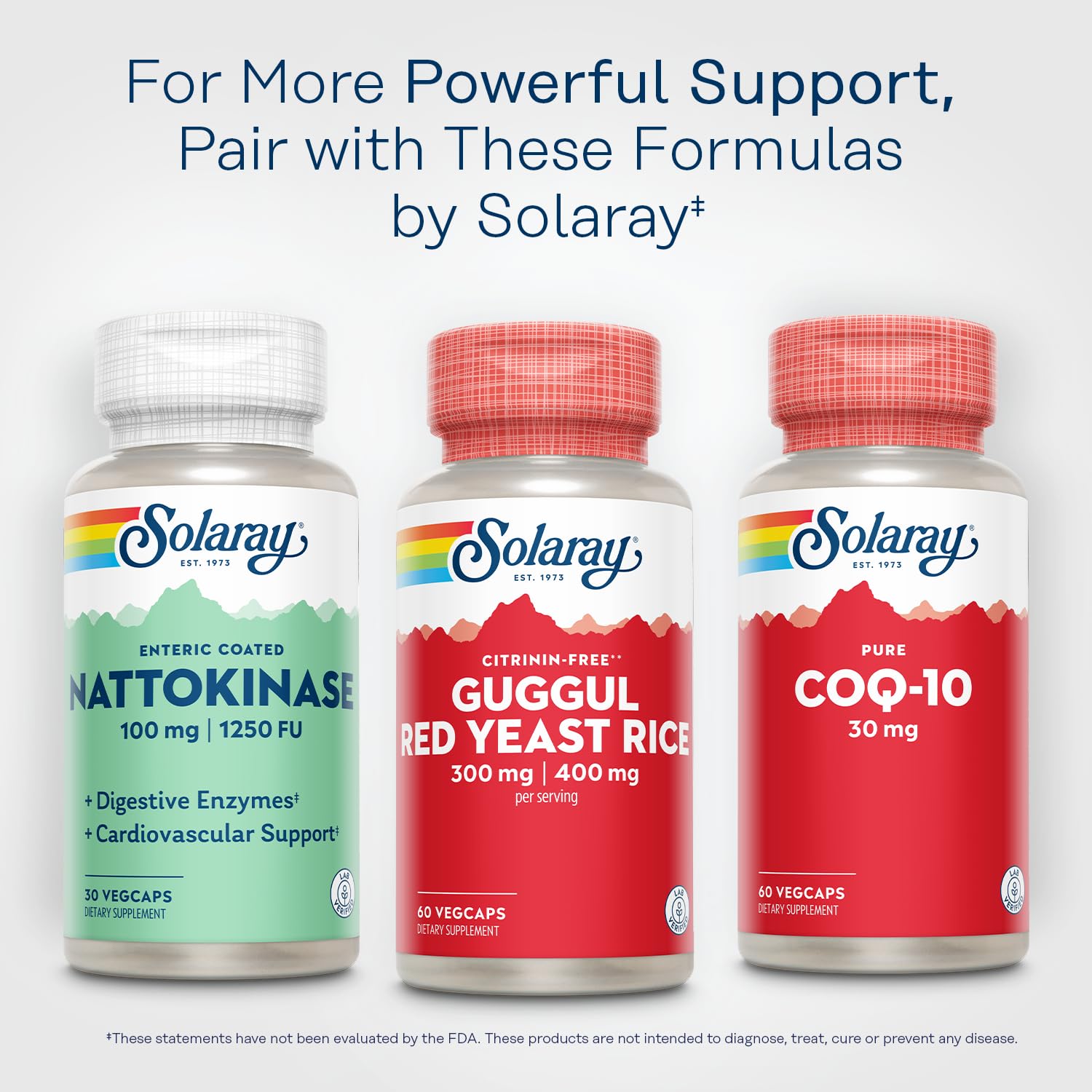Nutrition label close-up highlighting potency and purity