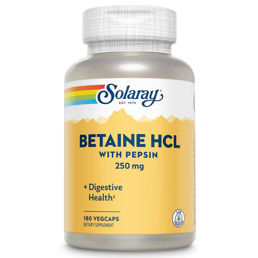 Solaray HCl with Pepsin bottle front view