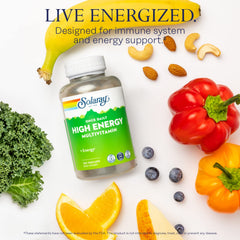 Close-up of the SOLARAY High Energy Multivitamin label
