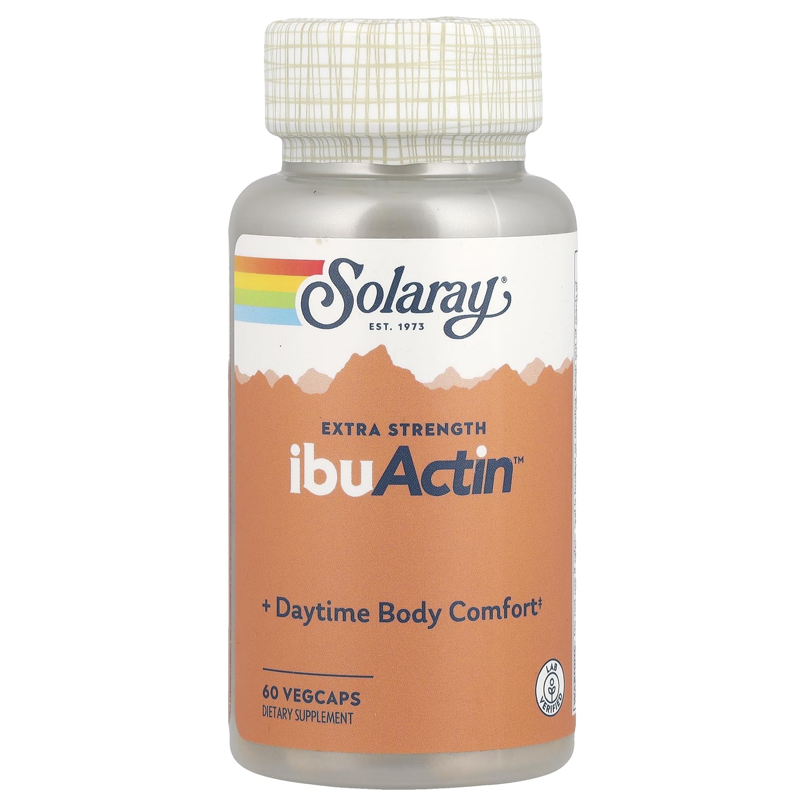 SOLARAY Ibuactin 60 caps bottle - front view