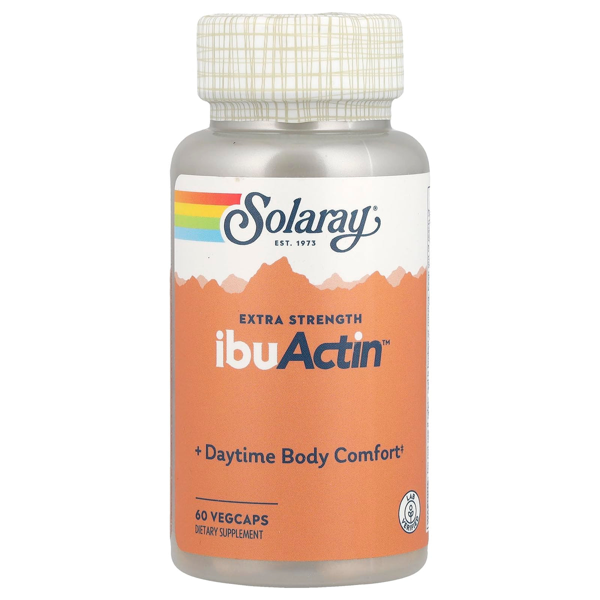 SOLARAY Ibuactin 60 caps bottle - front view