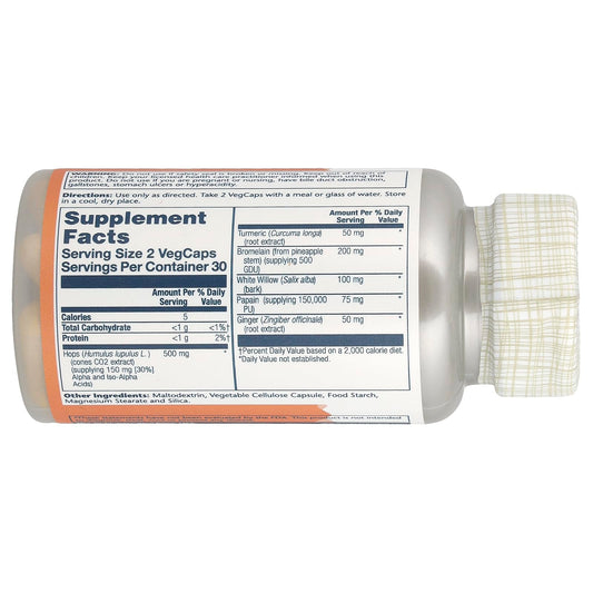 Close-up of SOLARAY Ibuactin bottle label