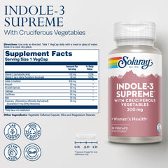 SOLARAY vegetable capsule close-up revealing size and easy-to-swallow design benefit