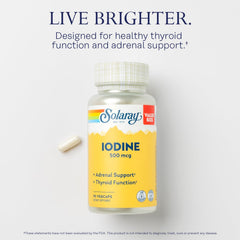 Solaray Iodine 500 mcg bottle with VegCaps