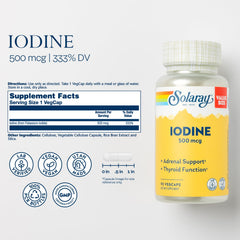 Close-up of product label highlighting 500 mcg per VegCap