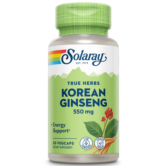 SOLARAY Korean Ginseng 550 mg bottle front view