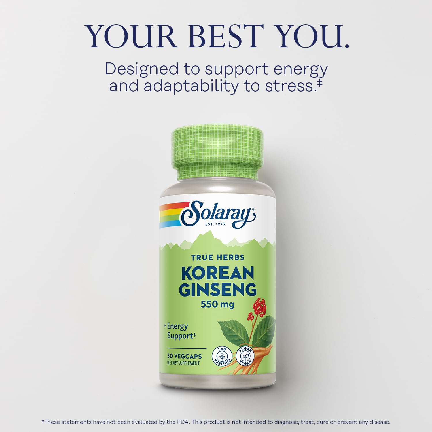 Ingredients list for SOLARAY Korean Ginseng 550 mg