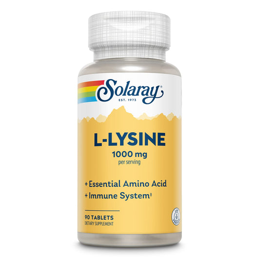Solaray L Lysine 90 tablets bottle