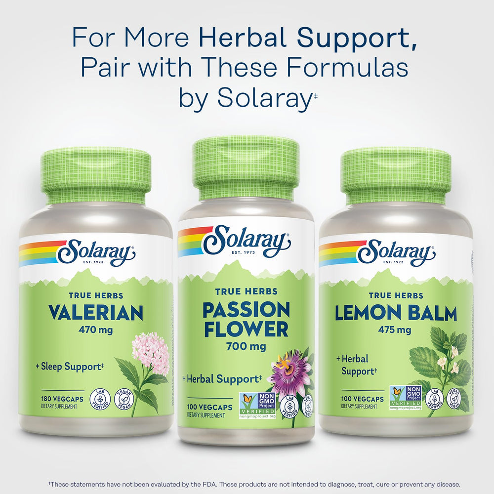 Solaray Passion Flower 700 mg Whole Aerial – 2-Pack, Vegan, Non-GMO, L ...
