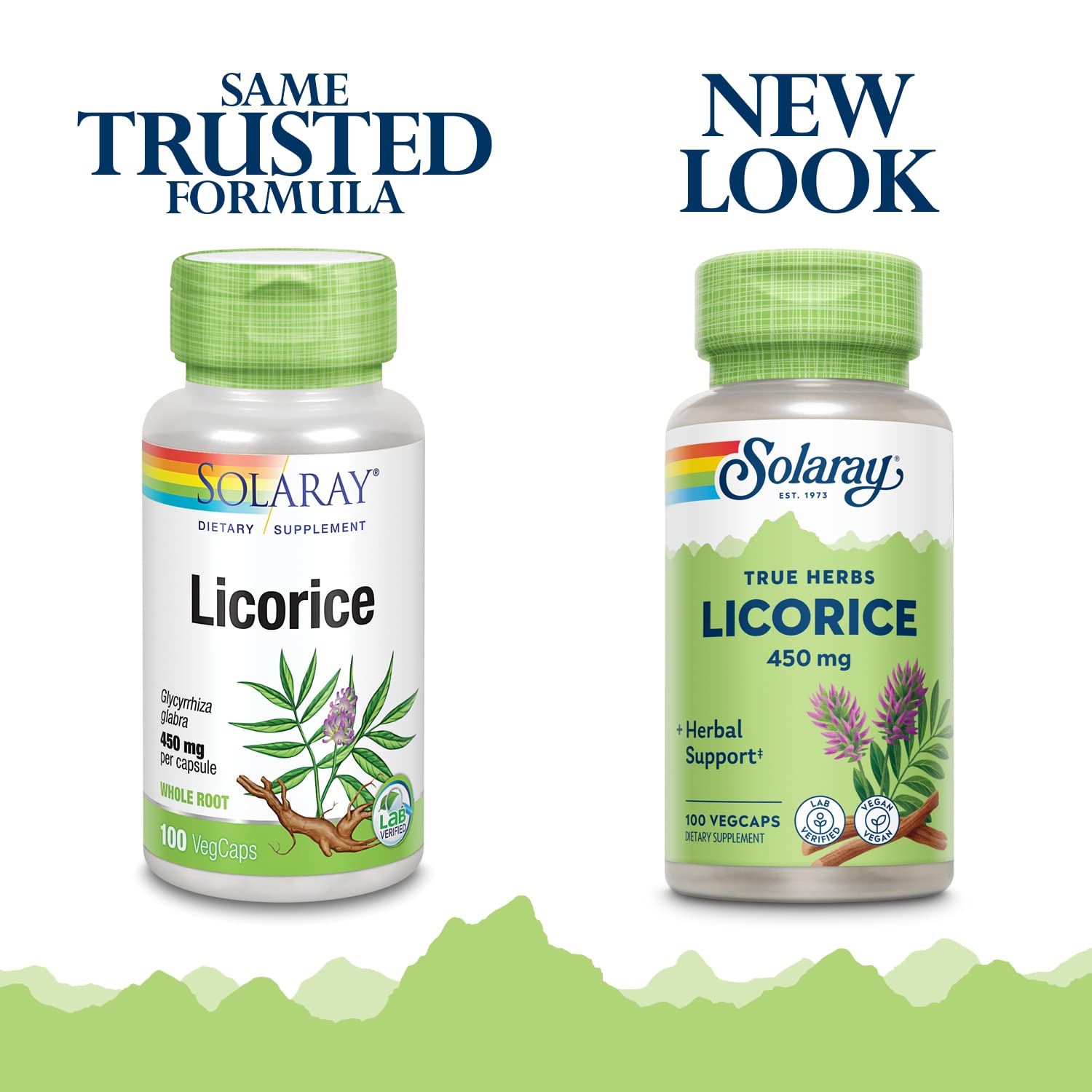 Close-up of Licorice Root 450mg capsules
