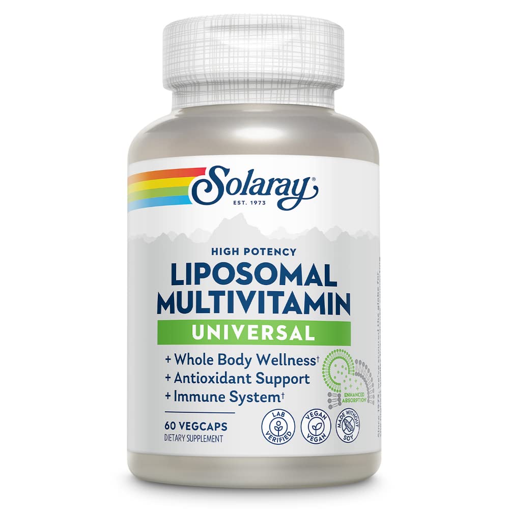 SOLARAY Liposomal Multivitamin bottle front with 60 VegCaps