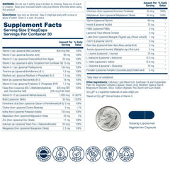 Front view of multivitamin bottle highlighting immune support and energy