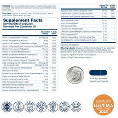 Product label showing 60 vegan capsules and 30 servings