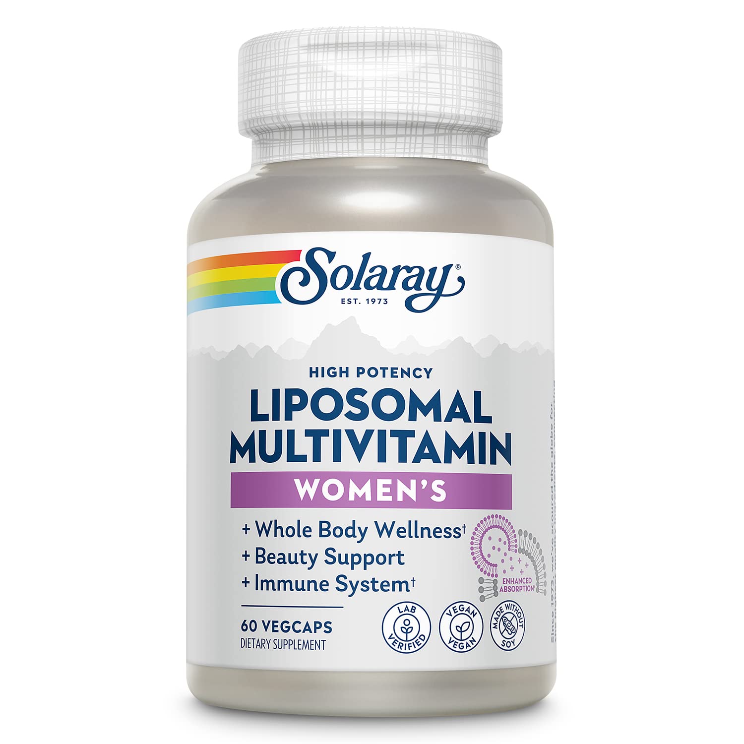 SOLARAY Liposomal Multivitamin for Women bottle and label