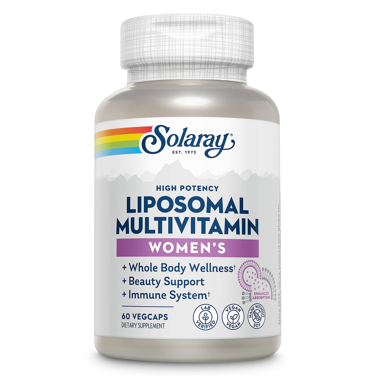 SOLARAY Liposomal Multivitamin for Women bottle and label