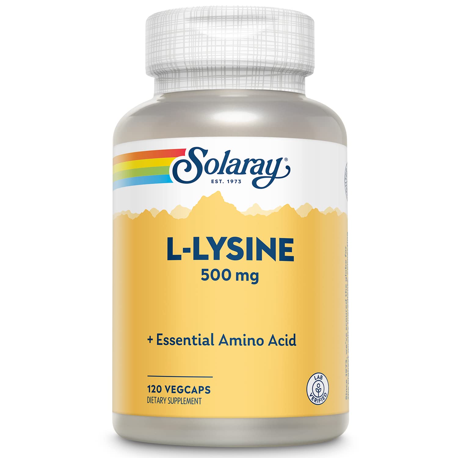 SOLARAY L-Lysine 500 mg capsules bottle – hero image