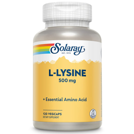 SOLARAY L-Lysine 500 mg capsules bottle – hero image
