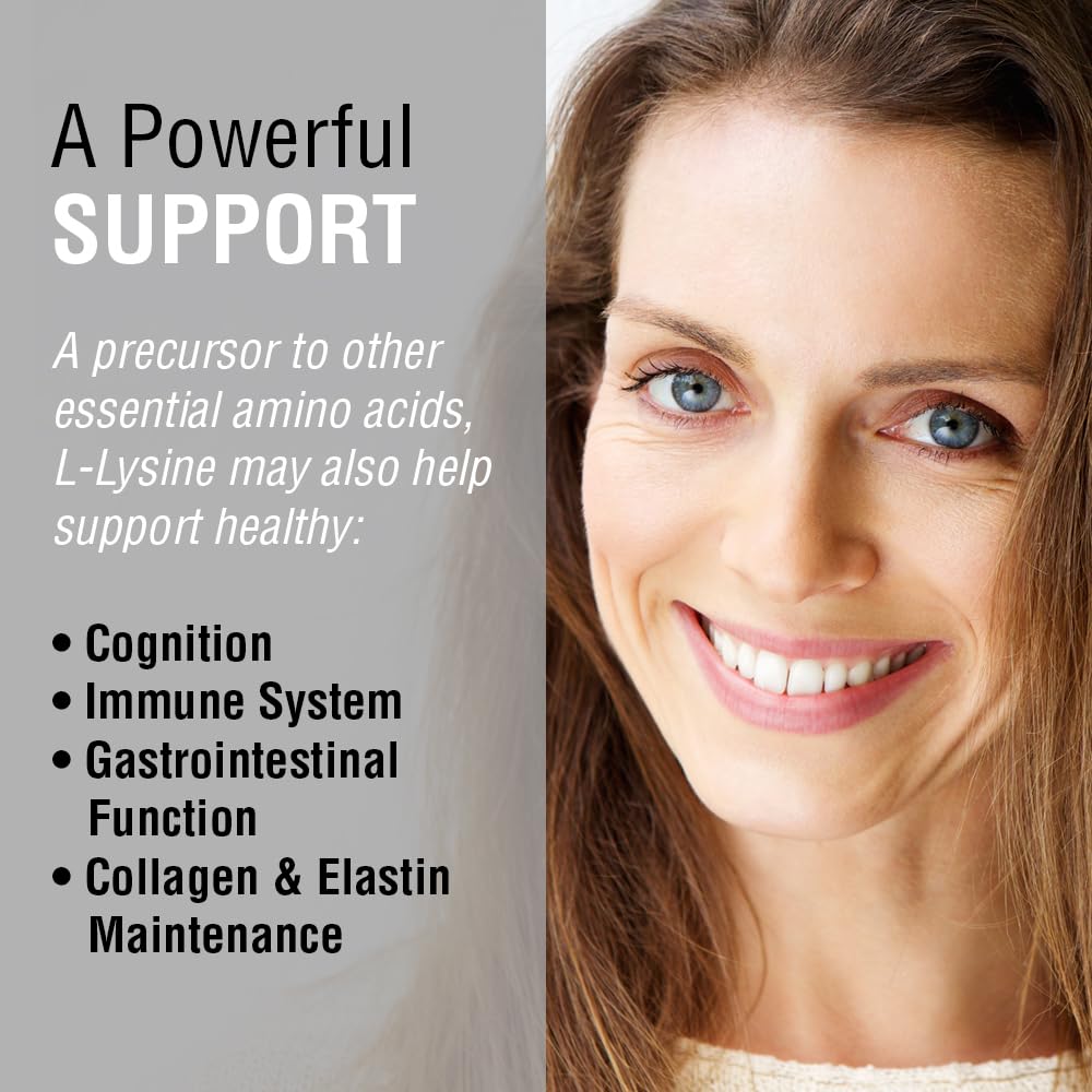 Nutrition label for Solaray L-Lysine 500 mg capsules