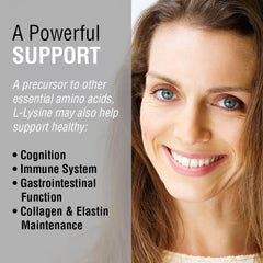 Nutrition label for Solaray L-Lysine 500 mg capsules