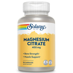 Solaray Magnesium Citrate 400 mg bottle – 90 capsules