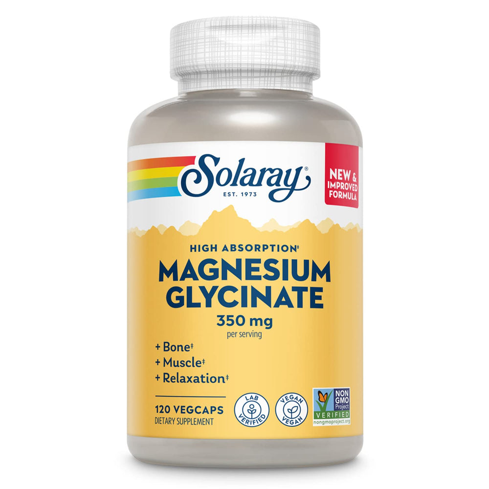 SOLARAY Magnesium Glycinate Capsules bottle – front view