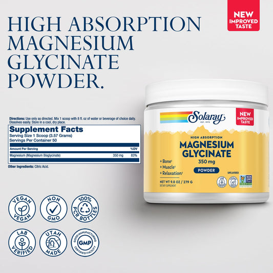 Scoop of unflavored Magnesium Glycinate powder