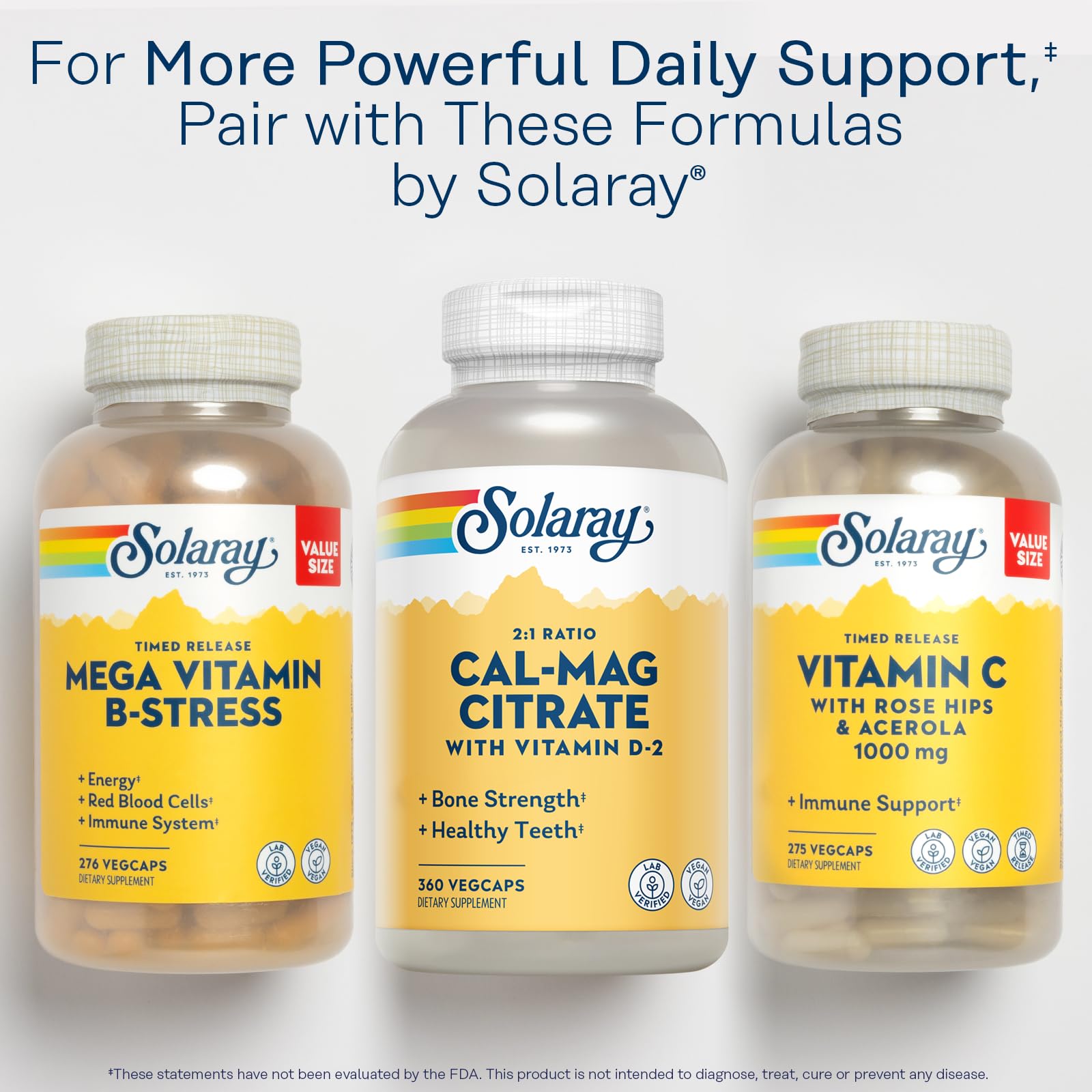 Manufactured in Solaray facility; vegan and lab-verified for potency and purity