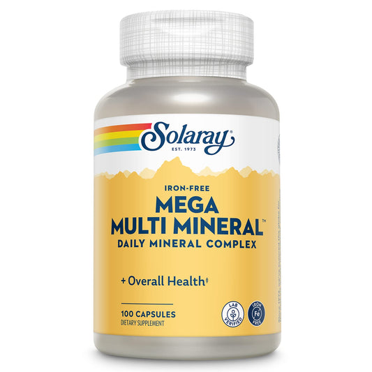 SOLARAY Mega Multi Mineral bottle with label visible
